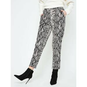 Pants with snakeskin motif grey