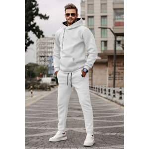 Madmext White Men's Tracksuit Set 5634