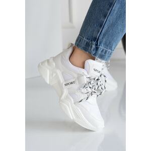 İnan Ayakkabı Women's White Lace-up Sneakers