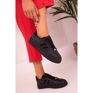 Soho Black-Black Women's Sneakers 17105