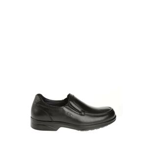 Forelli Men's Black Genuine Leather Comfort Shoes 11012