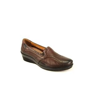 Forelli 26239 Women's Leather Brown Bone Protrusions Special Comfort Shoes.