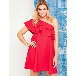 Cocomore Boutqe formal dress with carmen neckline red
