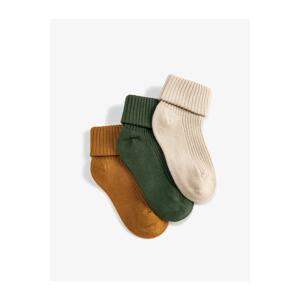 Koton Set of 3 Basic Socks, Cotton-Mixed