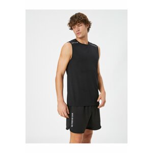 Koton Sports Shorts Lace-Up Waist, Pocket Detailed, Slogan Printed.