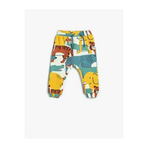 Koton Jogger Sweatpants Tie Waist Animals Printed Cotton