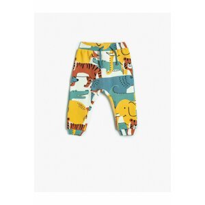 Koton Jogger Sweatpants Tie Waist Animals Printed Cotton