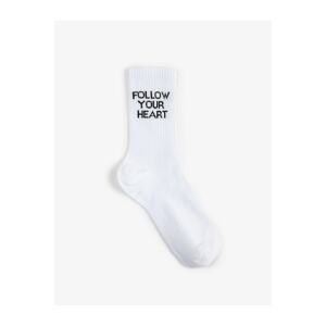 Koton The Socks Slogan Embroidered