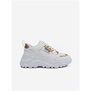 White Women's Sneakers with Leather Details Versace Jeans Couture - Women