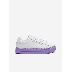 Purple and White Women's Leather Sneakers Versace Jeans Couture - Women
