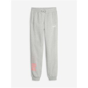 Light grey girls' brindle sweatpants Puma Power - Girls