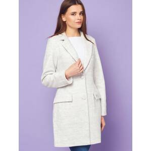 Uplander coat with flaps at the pockets light gray