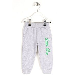 zepkids Boy Gray Little Boy Printed Sweatpants With Elastic Legs.