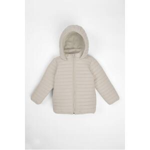 zepkids Girls' Ecru Colored Fleece Hooded Coat.