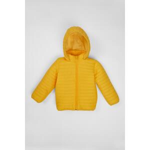 zepkids Boy's Yellow Colored Hooded Coat with Fleece Inside