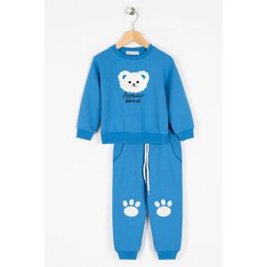 zepkids Boy Sax and Bear Detail Tracksuit Set