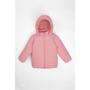 zepkids Girls' Pink Color Fleece Hooded Coat.