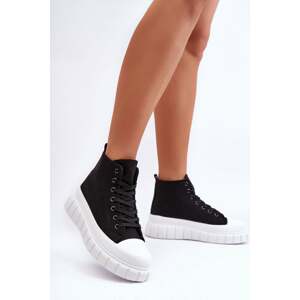 Women's high sneakers black Avis