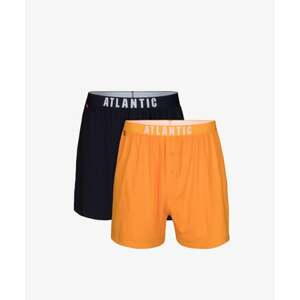 Men Loose Boxers ATLANTIC 2Pack - dark blue/yellow