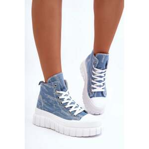 Women's high material sneakers blue Degas