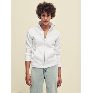 White women's sweatshirt with stand-up collar Fruit of the Loom