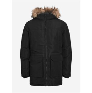 Black Men's Winter Parka Jack & Jones Wing - Mens