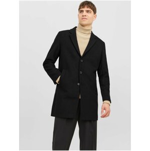 Black men's coat with wool Jack & Jones Morrison - Men