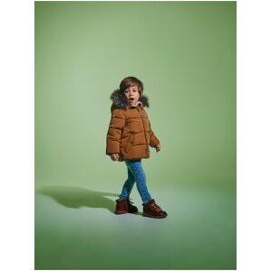 Brown boys' quilted jacket name it Mathew - Boys