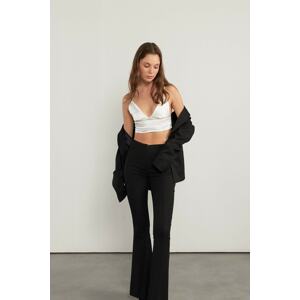 VATKALI Satin Crop Top Ecru