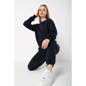 K&H TWENTY-ONE Women's Navy Blue Cotton Pajamas Set