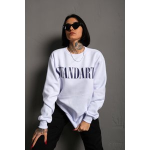 K&H TWENTY-ONE Women's White Standard Printed Oversized Sweatshirt.