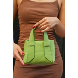 Madamra Green Women's Shoulder Bag with Straps and Double Handles