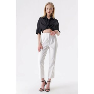 HAKKE High Waist Double-Collar Pants