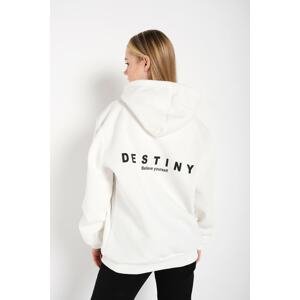 K&H TWENTY-ONE Women's Ecru Destiny Printed Sweatshirt