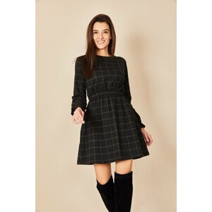 HAKKE Plaid Short Dress