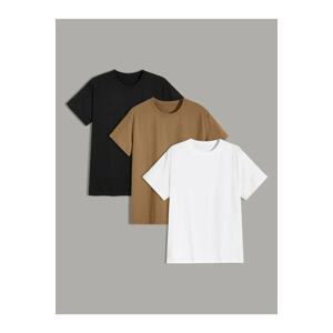 MOONBULL Oversized 3-pack Black-brown-white Colorful Unisex T-shirt