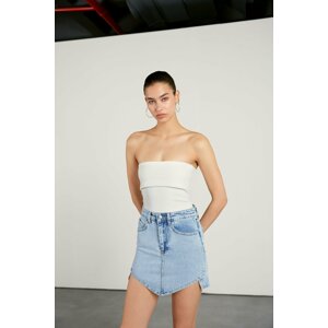 VATKALI Asymmetric Denim Mini Skirt