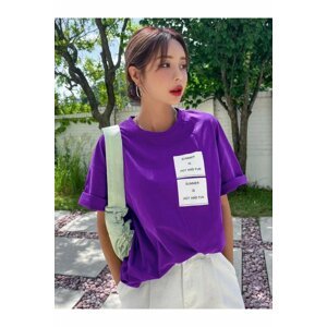 MOONBULL Purple Hot And Fun Oversized T-shirt