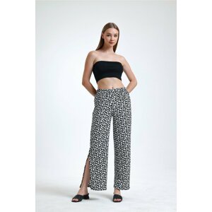 MOONBULL Women's Patterned Pants with Side Slits