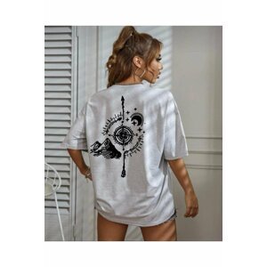 MOONBULL Compass Printed Oversized T-shirt