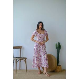 K&H TWENTY-ONE Pink Pattern Voile Dress
