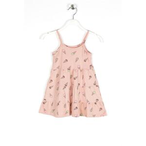 zepkids Girl's Ice Cream Print Dark Powder Colored Strap Dress