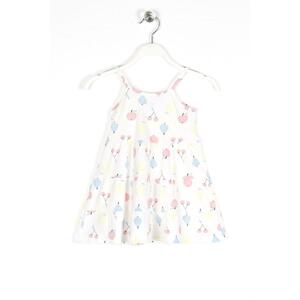 zepkids Girls' Fruit White Colored Strap Dress in Sizes and Sizes