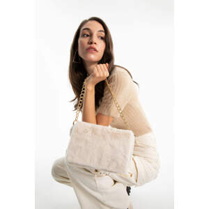 DEFACTO Women's Plush Chain Shoulder Bag