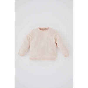 DEFACTO Baby Girl Crew Neck Cashmere Textured Extra Soft Sweater