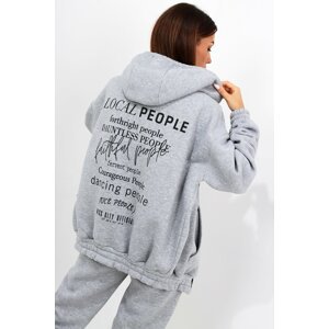 Miss city official grey oversize sports hoodie