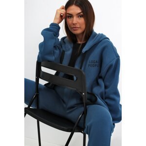 Miss city official blue oversize sports hoodie