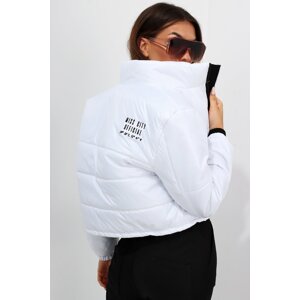 White quilted women's jacket Miss city official