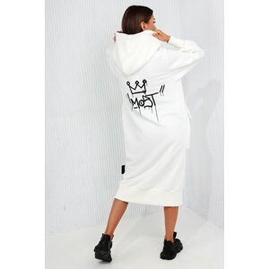 Miss city official long sweatshirt with pockets, white