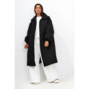 Oversize cotton coat/jacket Miss city Official, black